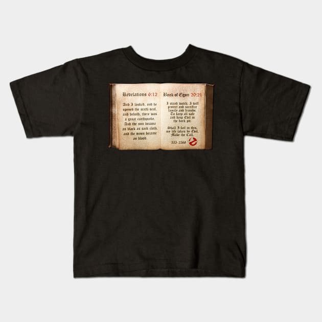 Book of Egon Kids T-Shirt by Custom Ghostbusters Designs